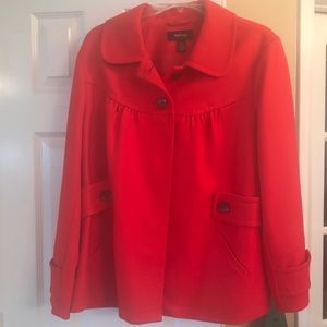 Red wool short jacket